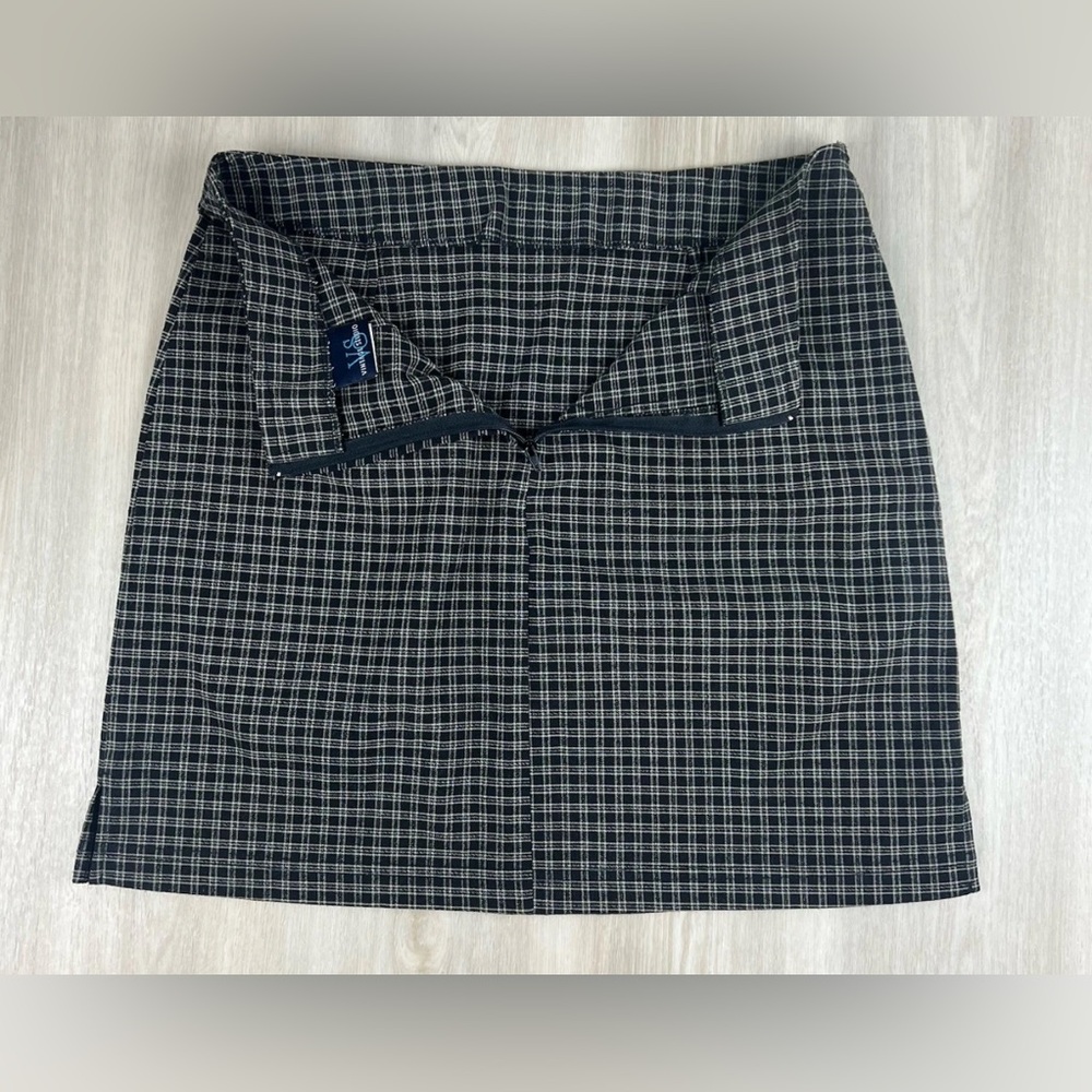 Vintage Studio 90s Gingham Plaid Pleated Skirt School Girl Size 12 Made in USA - Picture 3 of 11